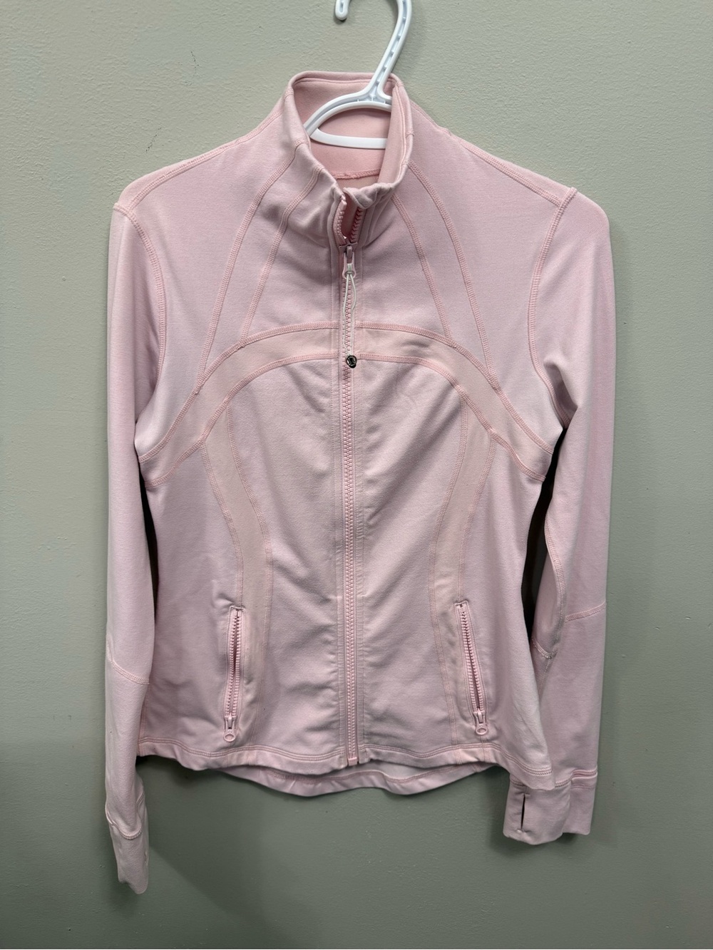 Lululemon Define Women's Light Pink Zip-Front Jacket Size 8